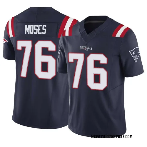 New England Patriots Men's Limited Navy Vapor F.U.S.E. Jersey (76 Morgan Moses)