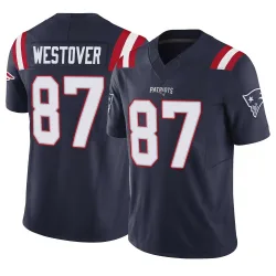 New England Patriots Men's Limited Navy Vapor F.U.S.E. Jersey (87 Jack Westover)
