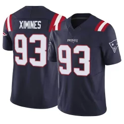 New England Patriots Men's Limited Navy Vapor F.U.S.E. Jersey (93 Oshane Ximines)