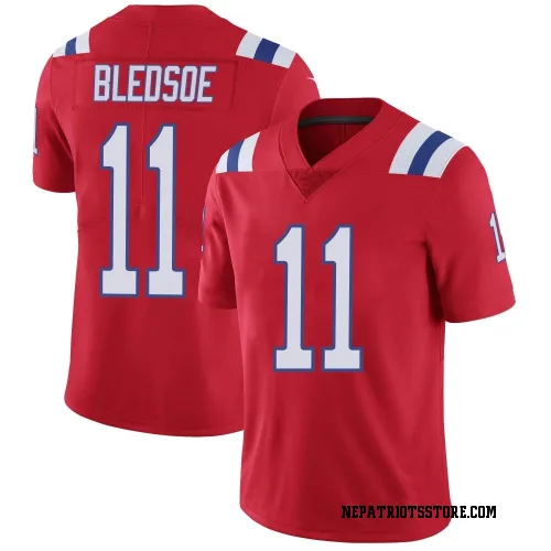 New England Patriots Men's Limited Red Vapor Untouchable Alternate Jersey (11 Drew Bledsoe)