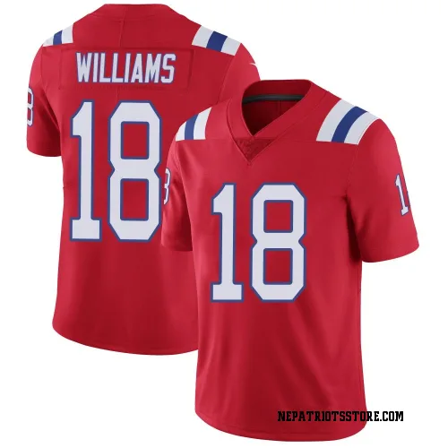 New England Patriots Men's Limited Red Vapor Untouchable Alternate Jersey (18 Kyle Williams)