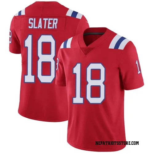 New England Patriots Men's Limited Red Vapor Untouchable Alternate Jersey (18 Matthew Slater)