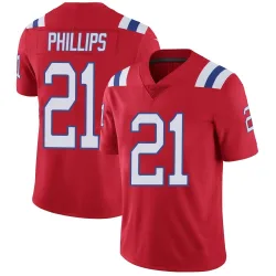 New England Patriots Men's Limited Red Vapor Untouchable Alternate Jersey (21 Adrian Phillips)