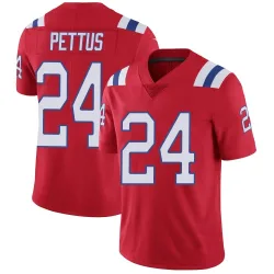 New England Patriots Men's Limited Red Vapor Untouchable Alternate Jersey (24 Dell Pettus)