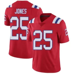 New England Patriots Men's Limited Red Vapor Untouchable Alternate Jersey (25 Marcus Jones)