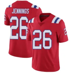 New England Patriots Men's Limited Red Vapor Untouchable Alternate Jersey (26 Terrell Jennings)