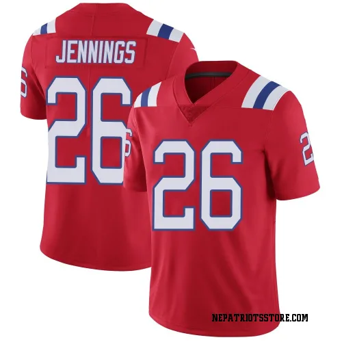 New England Patriots Men's Limited Red Vapor Untouchable Alternate Jersey (26 Terrell Jennings)