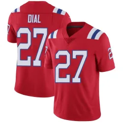 New England Patriots Men's Limited Red Vapor Untouchable Alternate Jersey (27 Marcellas Dial Jr.)