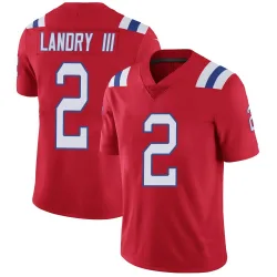 New England Patriots Men's Limited Red Vapor Untouchable Alternate Jersey (2 Harold Landry III)