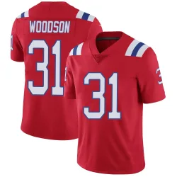 New England Patriots Men's Limited Red Vapor Untouchable Alternate Jersey (31 Craig Woodson)