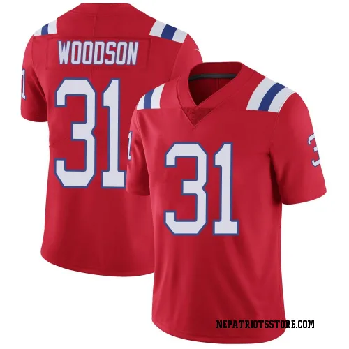 New England Patriots Men's Limited Red Vapor Untouchable Alternate Jersey (31 Craig Woodson)