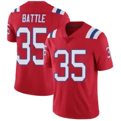 New England Patriots Men's Limited Red Vapor Untouchable Alternate Jersey (35 Miles Battle)