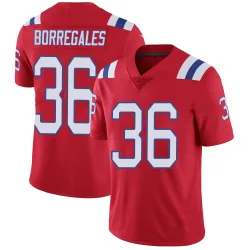 New England Patriots Men's Limited Red Vapor Untouchable Alternate Jersey (36 Andy Borregales)