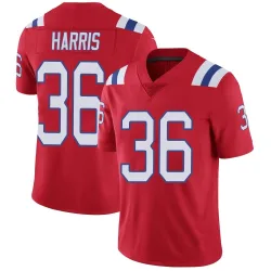 New England Patriots Men's Limited Red Vapor Untouchable Alternate Jersey (36 Kevin Harris)