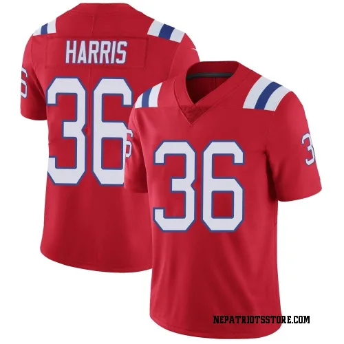 New England Patriots Men's Limited Red Vapor Untouchable Alternate Jersey (36 Kevin Harris)
