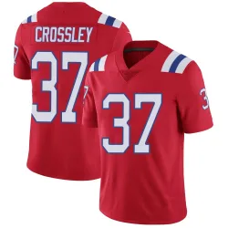New England Patriots Men's Limited Red Vapor Untouchable Alternate Jersey (37 Brandon Crossley)