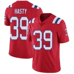 New England Patriots Men's Limited Red Vapor Untouchable Alternate Jersey (39 JaMycal Hasty)