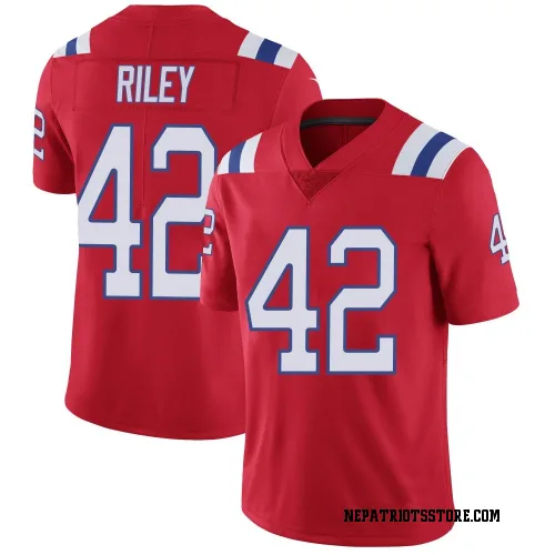 New England Patriots Men's Limited Red Vapor Untouchable Alternate Jersey (42 Cam Riley)