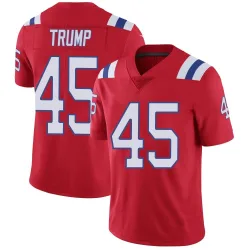 New England Patriots Men's Limited Red Vapor Untouchable Alternate Jersey (45 Donald Trump)