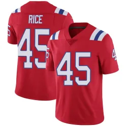 New England Patriots Men's Limited Red Vapor Untouchable Alternate Jersey (45 Monty Rice)