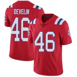 New England Patriots Men's Limited Red Vapor Untouchable Alternate Jersey (46 James Develin)