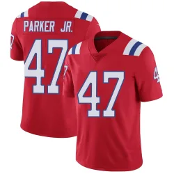 New England Patriots Men's Limited Red Vapor Untouchable Alternate Jersey (47 Andrew Parker Jr.)