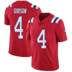 New England Patriots Men's Limited Red Vapor Untouchable Alternate Jersey (4 Antonio Gibson)