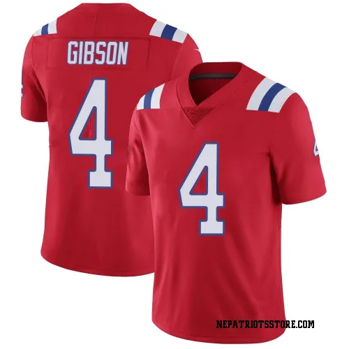 New England Patriots Men's Limited Red Vapor Untouchable Alternate Jersey (4 Antonio Gibson)