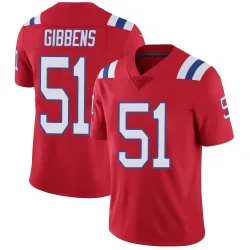 New England Patriots Men's Limited Red Vapor Untouchable Alternate Jersey (51 Jack Gibbens)