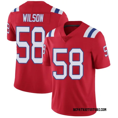 New England Patriots Men's Limited Red Vapor Untouchable Alternate Jersey (58 Jared Wilson)