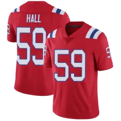 New England Patriots Men's Limited Red Vapor Untouchable Alternate Jersey (59 Terez Hall)