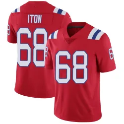 New England Patriots Men's Limited Red Vapor Untouchable Alternate Jersey (68 Isaiah Iton)