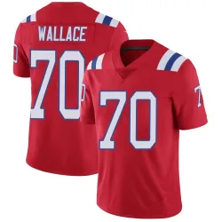 New England Patriots Men's Limited Red Vapor Untouchable Alternate Jersey (70 Caedan Wallace)