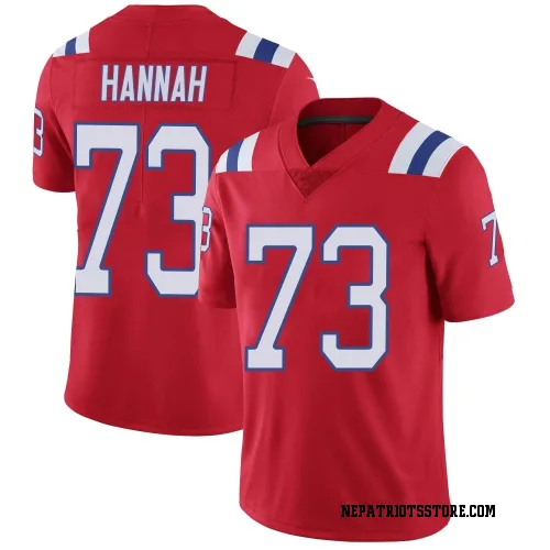 New England Patriots Men's Limited Red Vapor Untouchable Alternate Jersey (73 John Hannah)