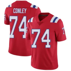 New England Patriots Men's Limited Red Vapor Untouchable Alternate Jersey (74 Jack Conley)