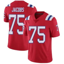 New England Patriots Men's Limited Red Vapor Untouchable Alternate Jersey (75 Demontrey Jacobs)