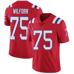 New England Patriots Men's Limited Red Vapor Untouchable Alternate Jersey (75 Vince Wilfork)