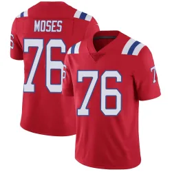 New England Patriots Men's Limited Red Vapor Untouchable Alternate Jersey (76 Morgan Moses)