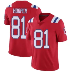 New England Patriots Men's Limited Red Vapor Untouchable Alternate Jersey (81 Austin Hooper)
