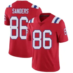 New England Patriots Men's Limited Red Vapor Untouchable Alternate Jersey (86 Braylon Sanders)