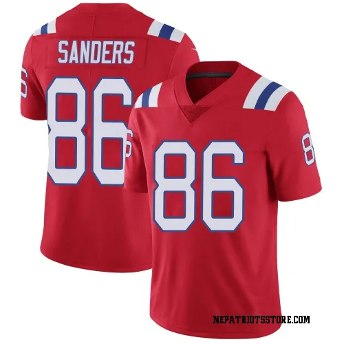 New England Patriots Men's Limited Red Vapor Untouchable Alternate Jersey (86 Braylon Sanders)