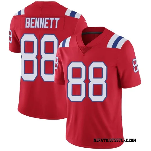 New England Patriots Men's Limited Red Vapor Untouchable Alternate Jersey (88 Martellus Bennett)