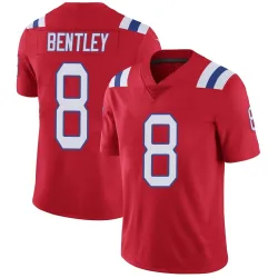 New England Patriots Men's Limited Red Vapor Untouchable Alternate Jersey (8 Ja'Whaun Bentley)