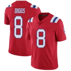 New England Patriots Men's Limited Red Vapor Untouchable Alternate Jersey (8 Stefon Diggs)