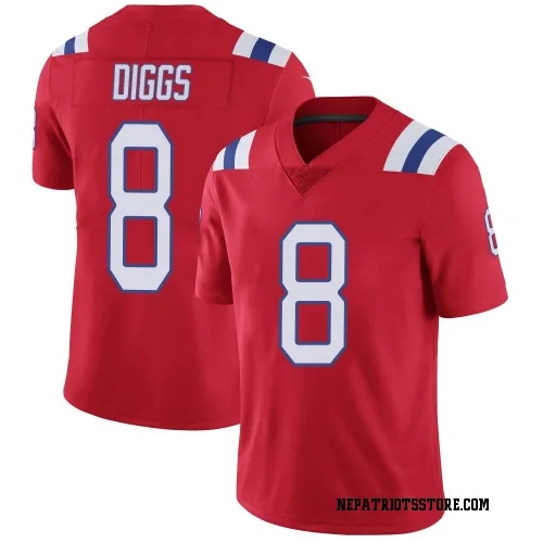 New England Patriots Men's Limited Red Vapor Untouchable Alternate Jersey (8 Stefon Diggs)