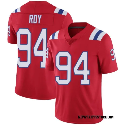 New England Patriots Men's Limited Red Vapor Untouchable Alternate Jersey (94 Jaquelin Roy)