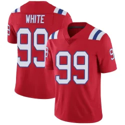 New England Patriots Men's Limited Red Vapor Untouchable Alternate Jersey (99 Keion White)