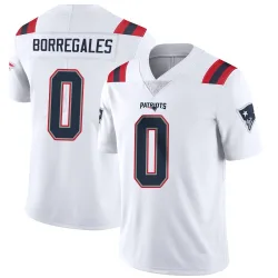 New England Patriots Men's Limited White Vapor Untouchable Jersey (0 Andres Borregales)