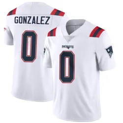 New England Patriots Men's Limited White Vapor Untouchable Jersey (0 Christian Gonzalez)