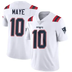 New England Patriots Men's Limited White Vapor Untouchable Jersey (10 Drake Maye)